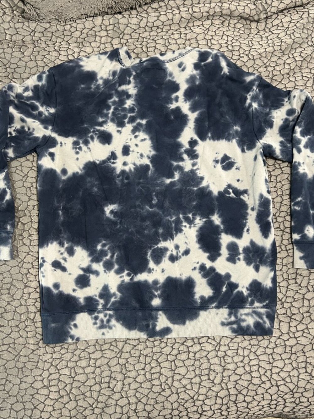 Large Tie Dye Cotton Sweatshirt - "SLOWDOWNANDENJOY"